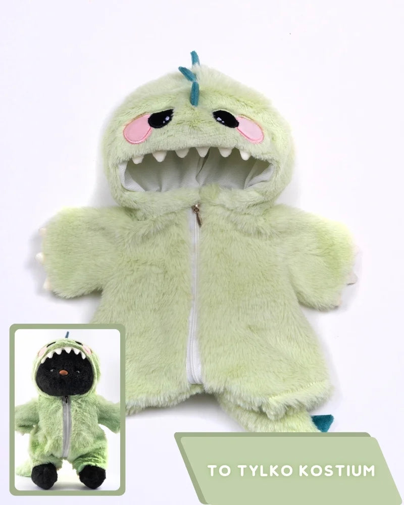 Kostium PuffyHug™ Green Furry Dino