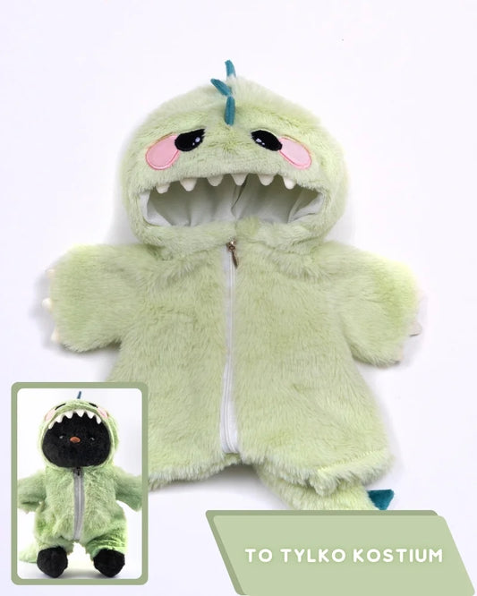 Kostium PuffyHug™ Green Furry Dino