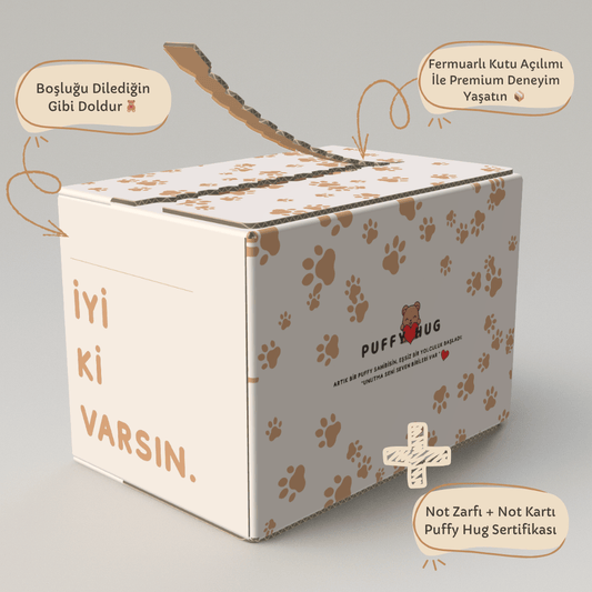 Sınırlı Üretim - Fermuarlı Premium Puffy Hug Kutusu - Puffy Hug Türkiye