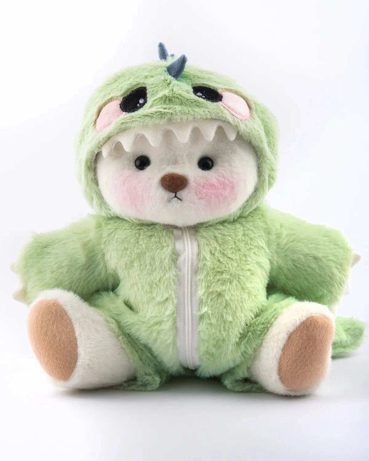 PuffyHug™ Yeşil Tüylü Dino Puffy Kostümü - Puffy Hug Türkiye