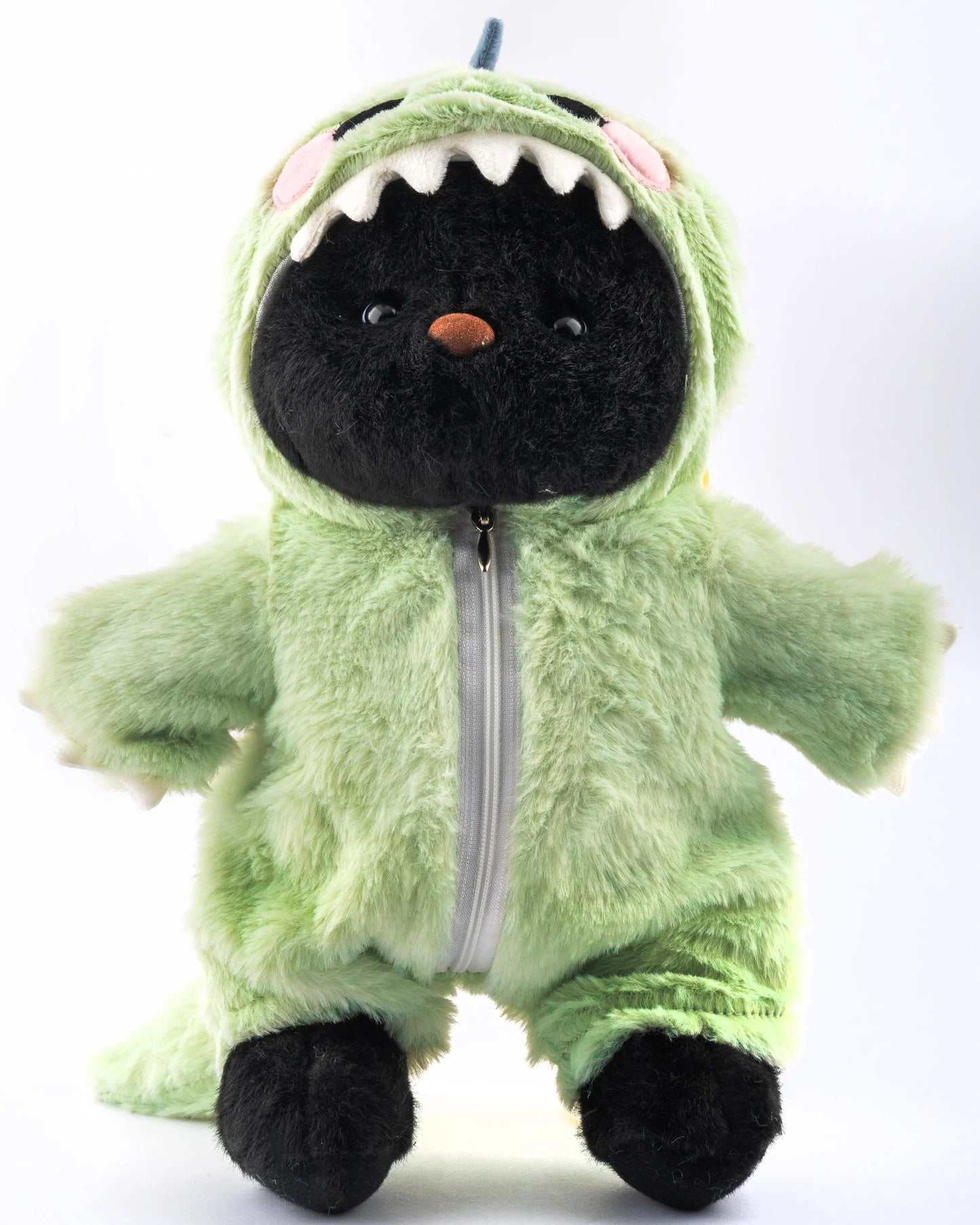 PuffyHug™ Yeşil Tüylü Dino Puffy Kostümü - Puffy Hug Türkiye